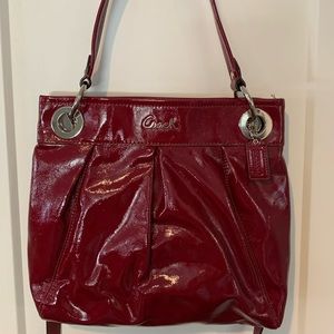COACH red crossbody handbag